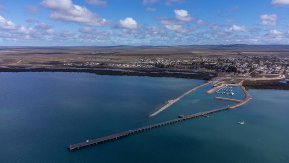 Aerial of Cowell township (Alexander Kesselaar)