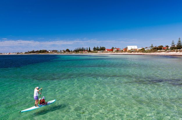 Person paddleboarding at Tumby Bay