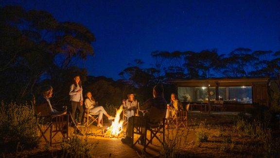 Sitting around the campfire with Gawler Ranges Safaris (Tourism Australia)