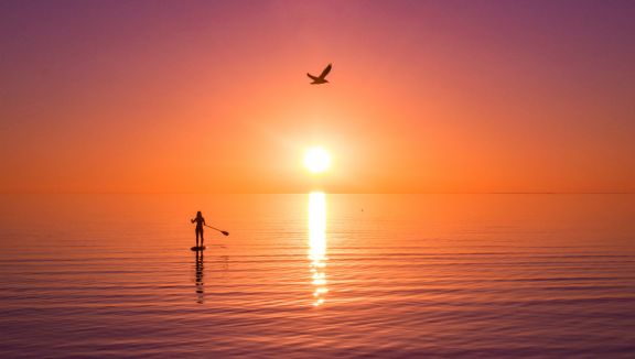 Paddle boarding at Perlubie Beach (Outta Orbit Photography)